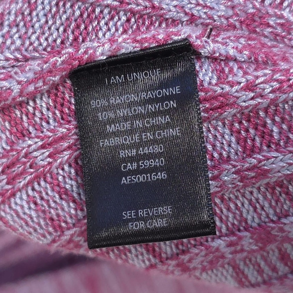 AFRM Women's Long Cardigan Size‎ M/L Jach Marled Open Front Pink Gray REVOLVE - Picture 9 of 10